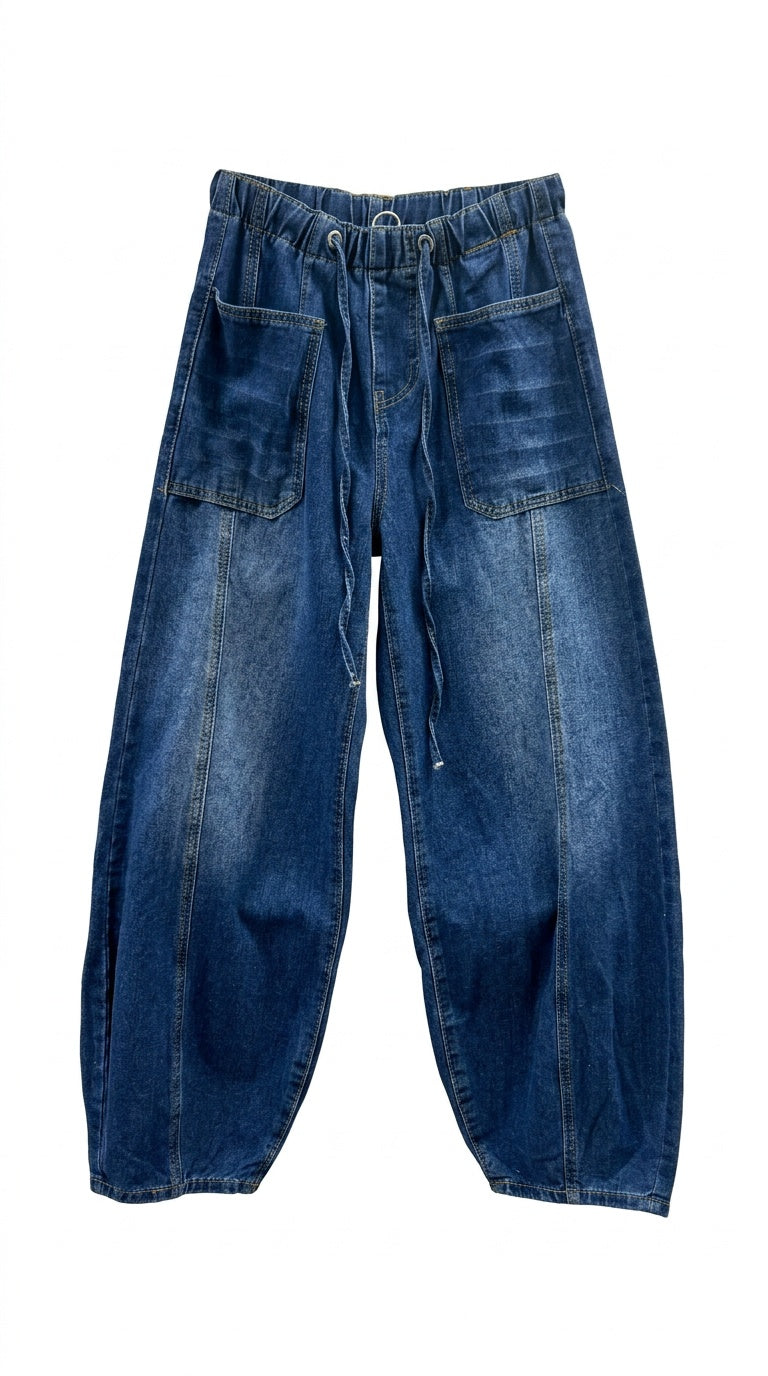 Full Length Barrel Leg Jeans