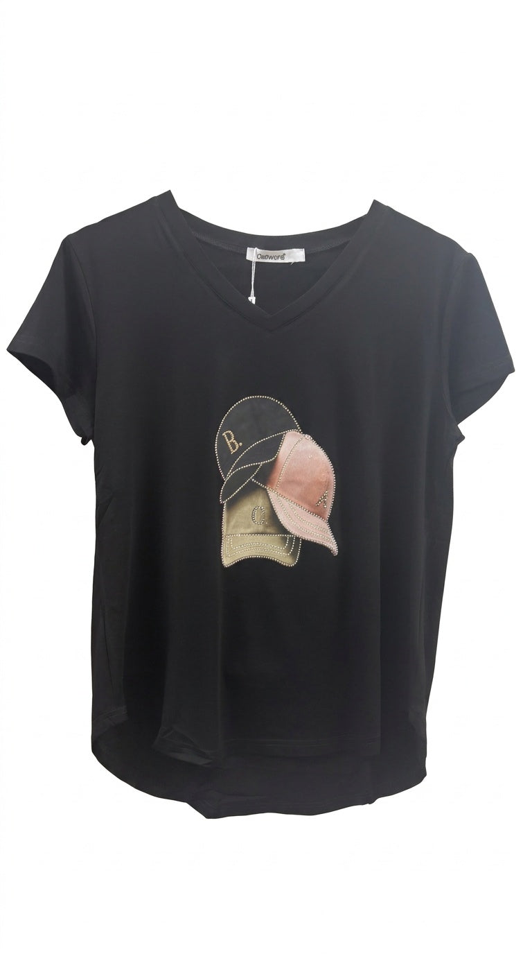 Short Sleeve Sparkly Tee