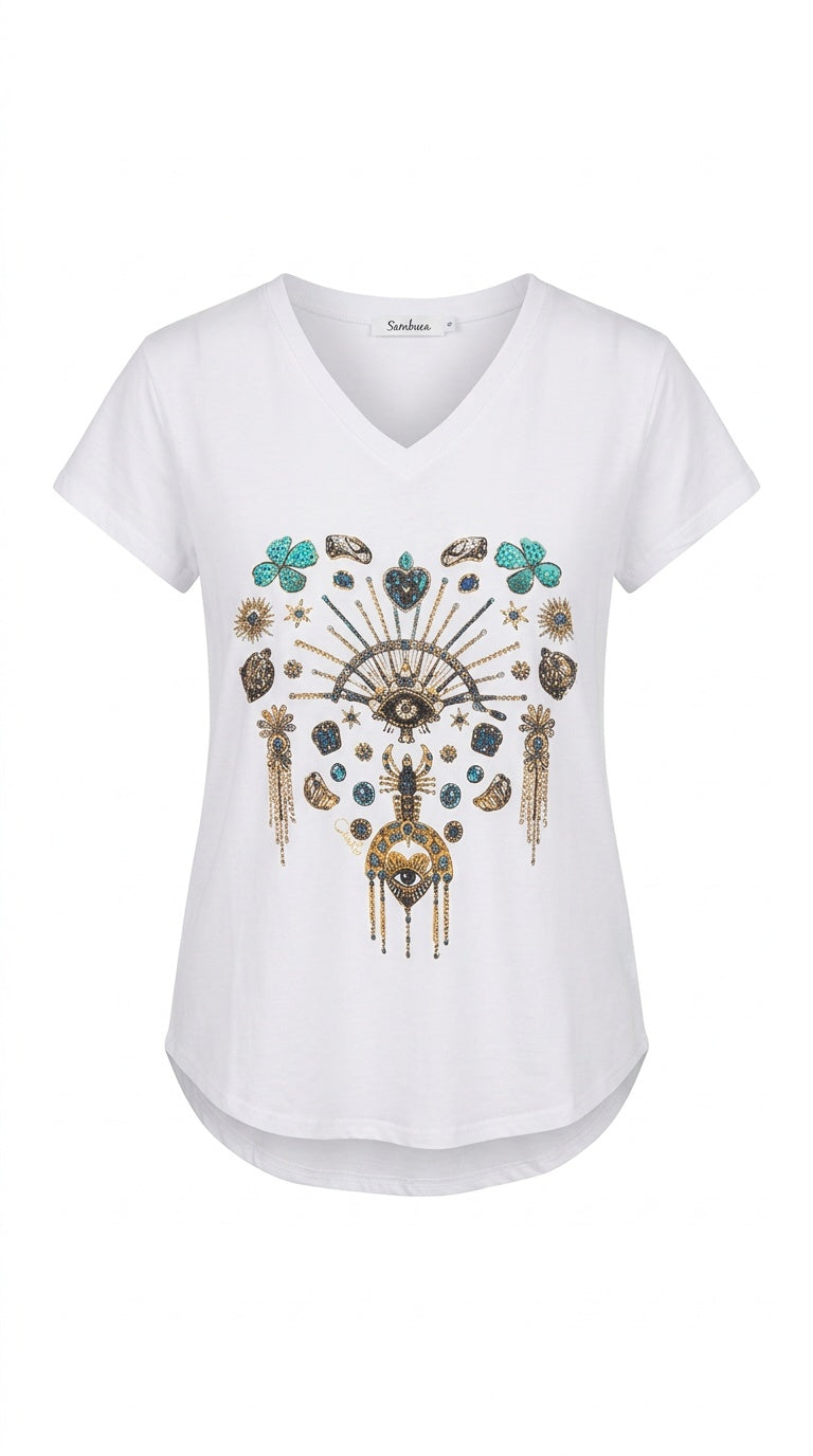 Short sleeve sparkly TEE