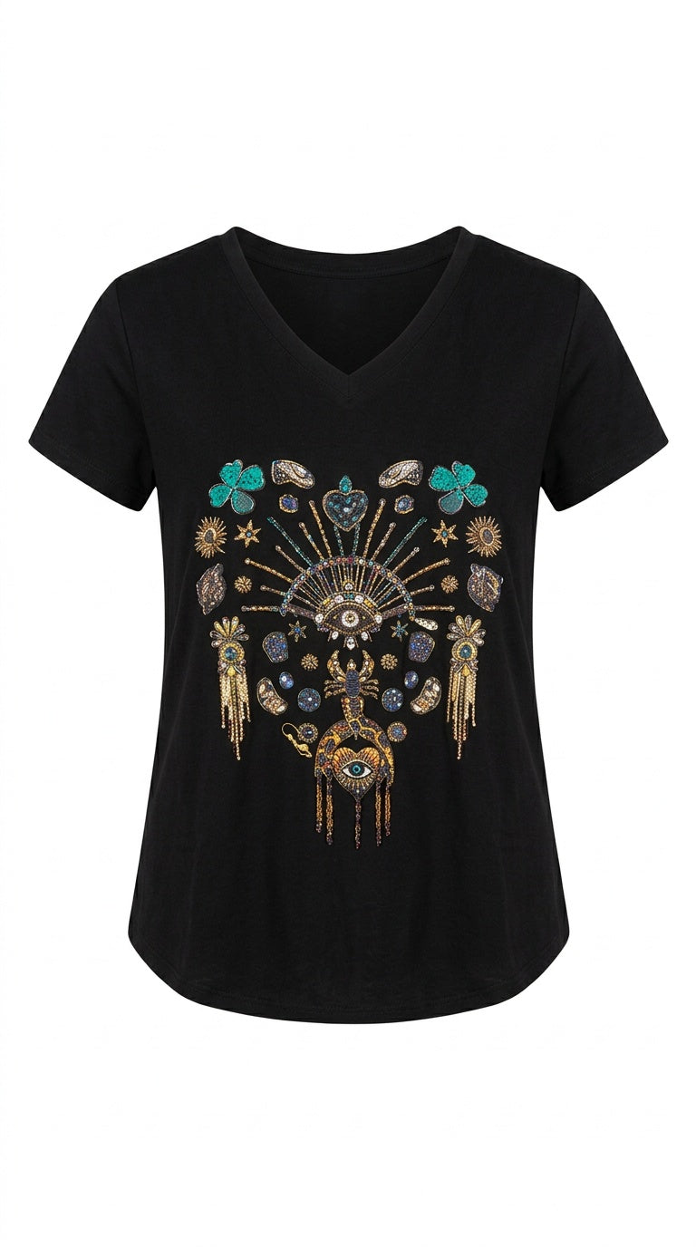 Short sleeve sparkly TEE