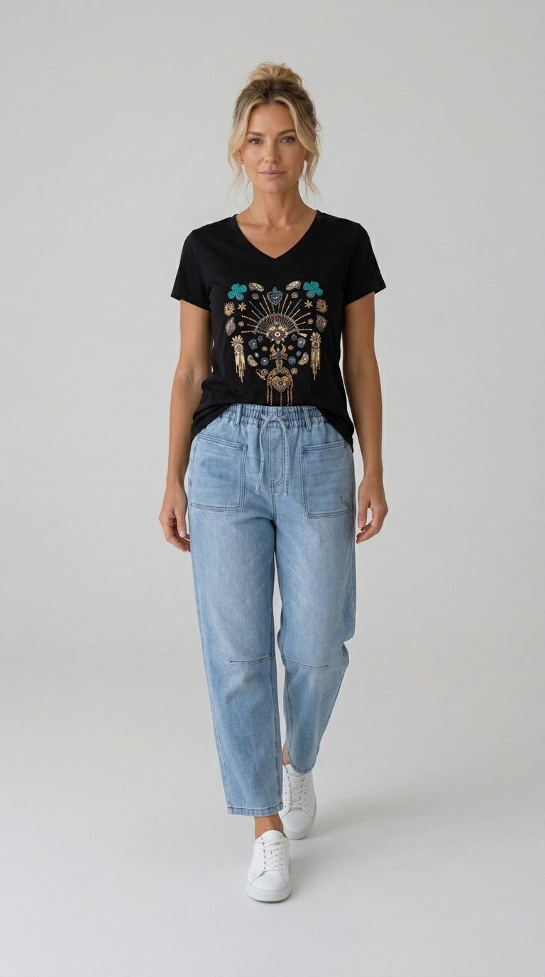 Short Sleeve Sparkly Tee