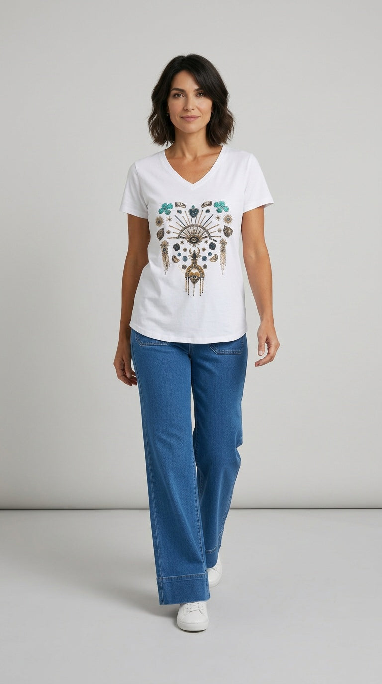 Short sleeve sparkly TEE