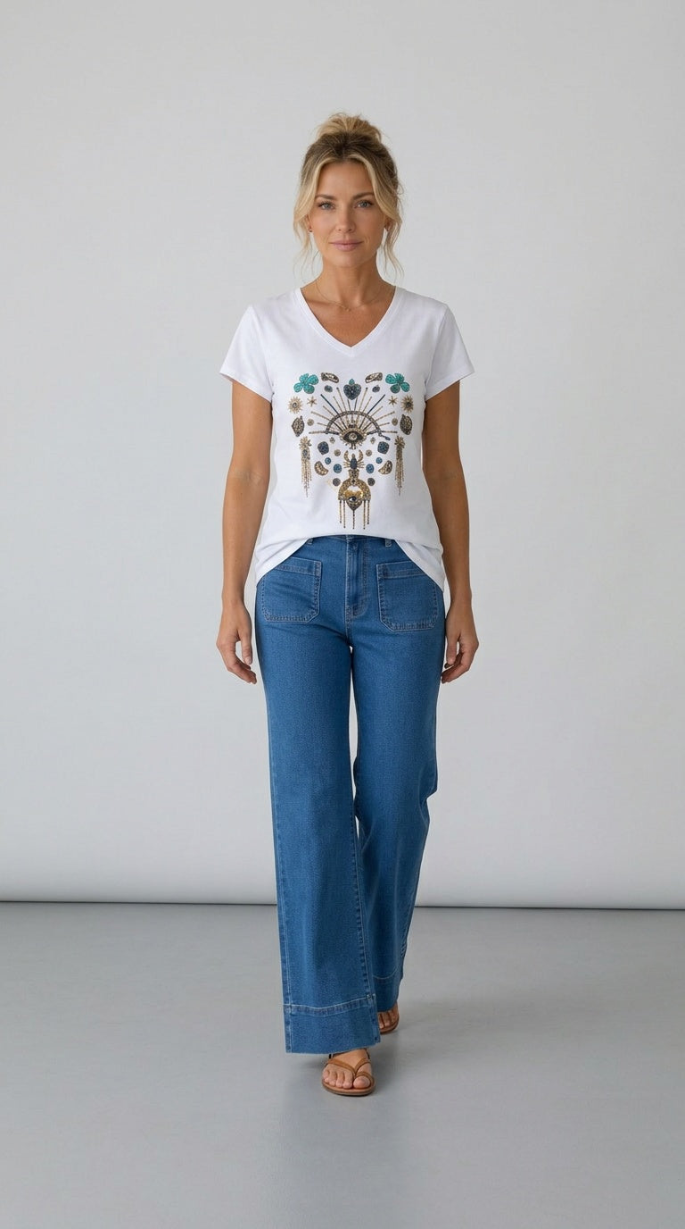 Short sleeve sparkly TEE