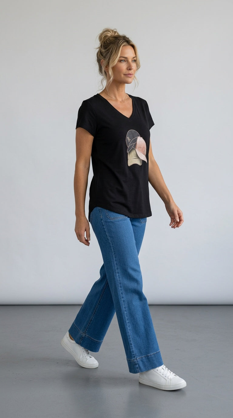 Short Sleeve Sparkly Tee