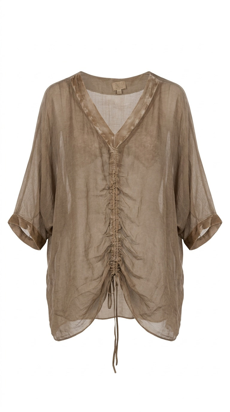 Boho Blouse Sandy Brown