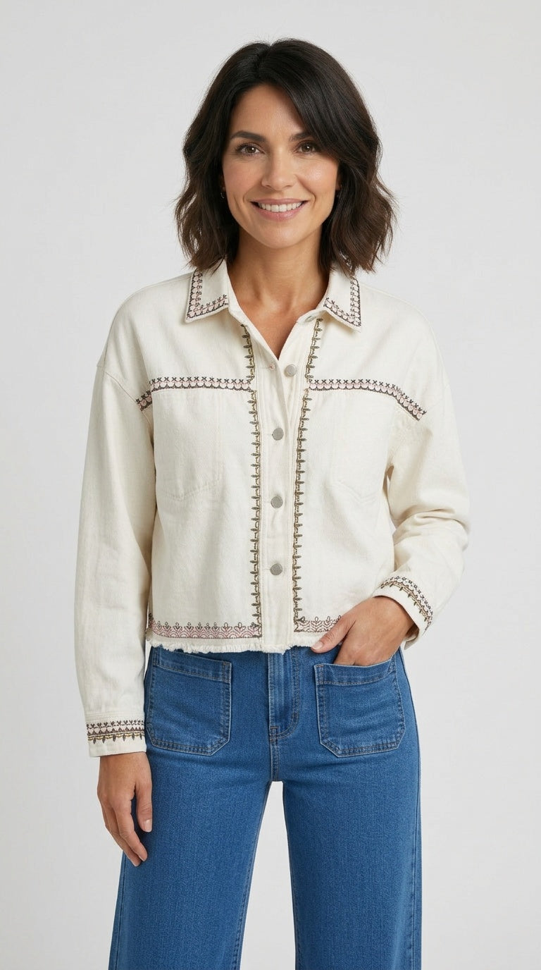 White Denim Jacket