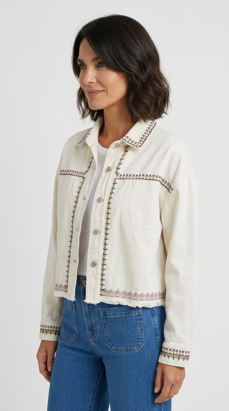 White Denim Jacket