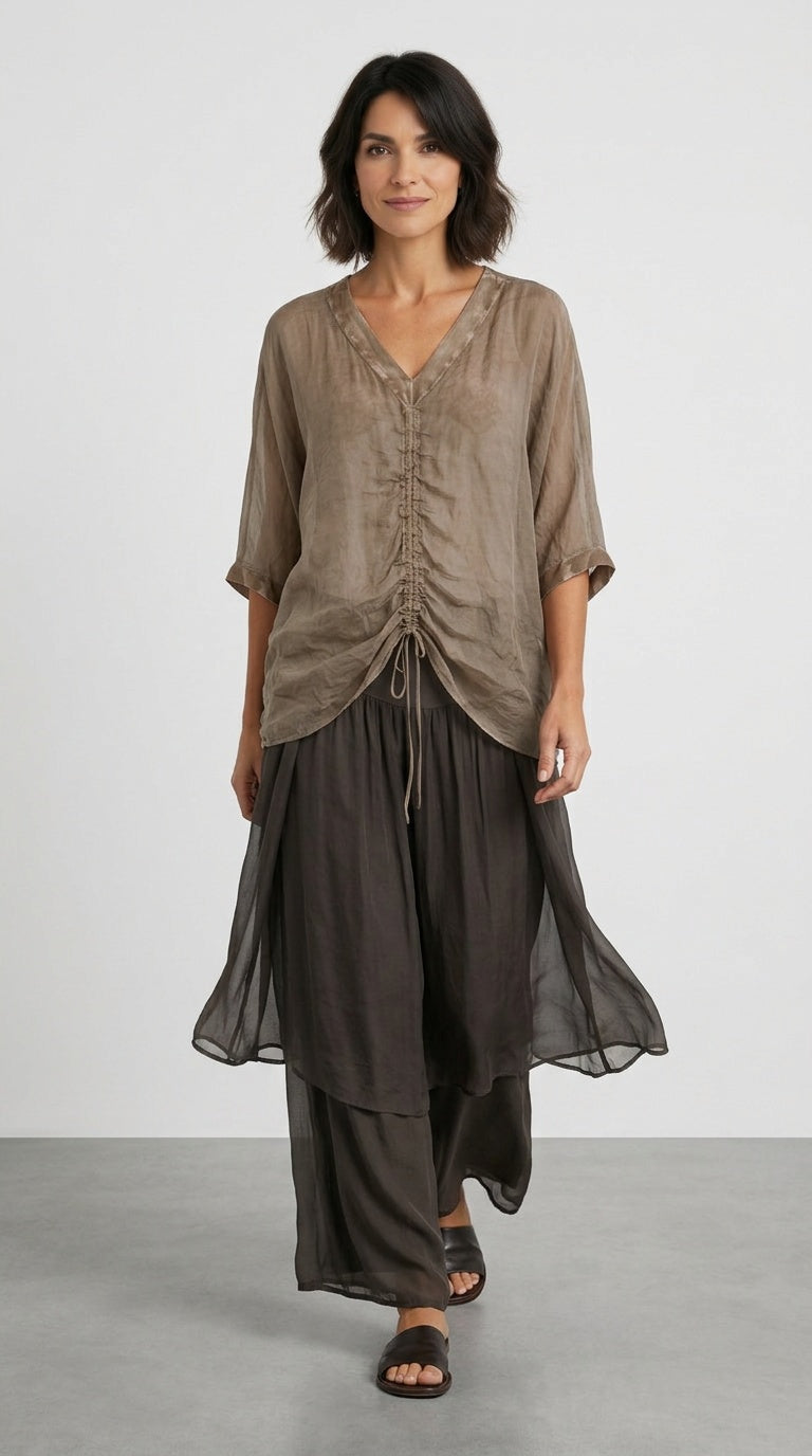Boho Blouse Sandy Brown